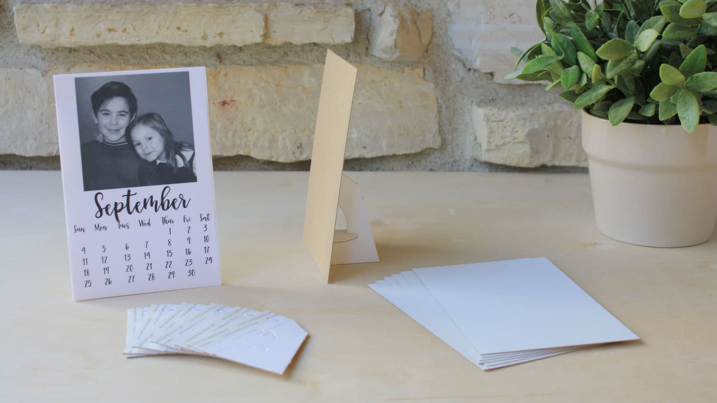 Personalized Calendar Chipboard Easel Pack