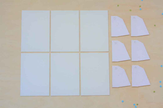 6 white adhesive chipboard easel s with 6 white chipboard 4 x 6 in backs